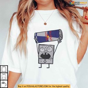 Doodlebob Red Bull Energy Meme Culture Shirt for Cartoon Fans 2