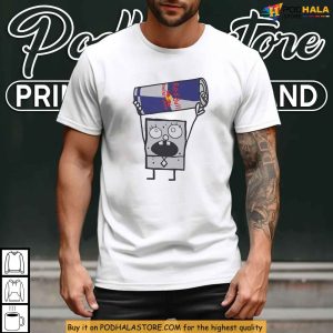 Doodlebob Red Bull Energy Meme Culture Shirt for Cartoon Fans 4