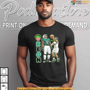 Keon Coleman Cartoon Jersey Funny Shirt Basketball and Football Fan Gift 2