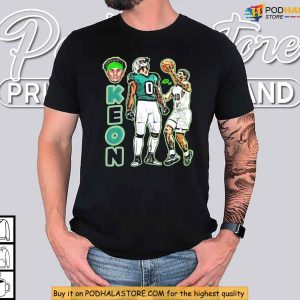 Keon Coleman Cartoon Jersey Funny Shirt Basketball and Football Fan Gift 3