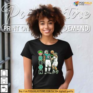 Keon Coleman Cartoon Jersey Funny Shirt Basketball and Football Fan Gift 4