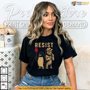 Penguin Resist Protest Bear Penguin Against Trump Tariff Shirt
