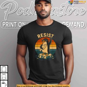 Resist Penguin Cool Protest Design Funny Animal Against Tariffs Shirt 3 1