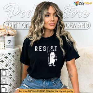 Resist Penguin Protest Graphic Shirt Funny Political Activism Statement 2