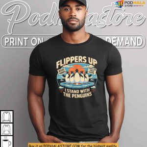 Resist Penguins Protest Tariffs Shirt, Make Fish Cheap Again Funny Tee