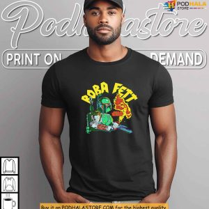 Retro Fett Shirt Classic Star Wars Boba Design for Sci Fi Fan Gift 2