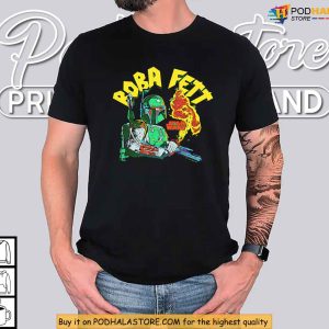 Retro Fett Shirt Classic Star Wars Boba Design for Sci Fi Fan Gift 4