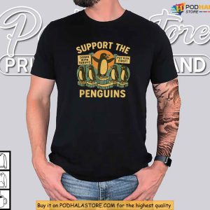 Retro Penguins Protest Shirt Anti Trump Tariff Satire For Bold Voices 2