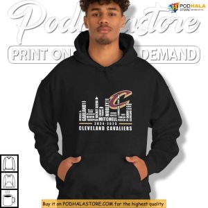 2025 NBA Season Cleveland Cavaliers Shirt, Players Skyline Tribute Tee