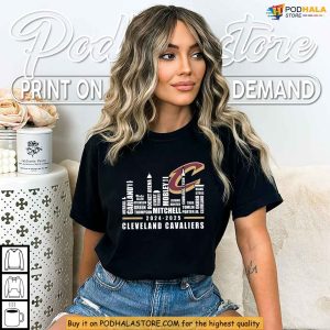 2025 NBA Season Cleveland Cavaliers Shirt Players Skyline Tribute Tee 4