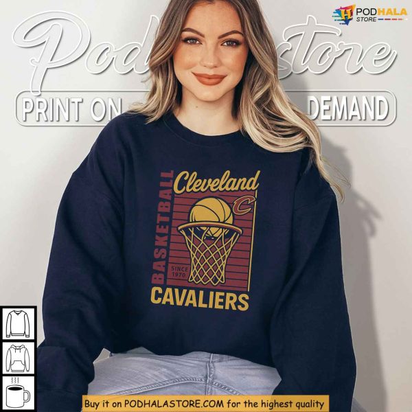 Basketball Retro Shirt Featuring Cleveland Cavaliers Classic Since 1970