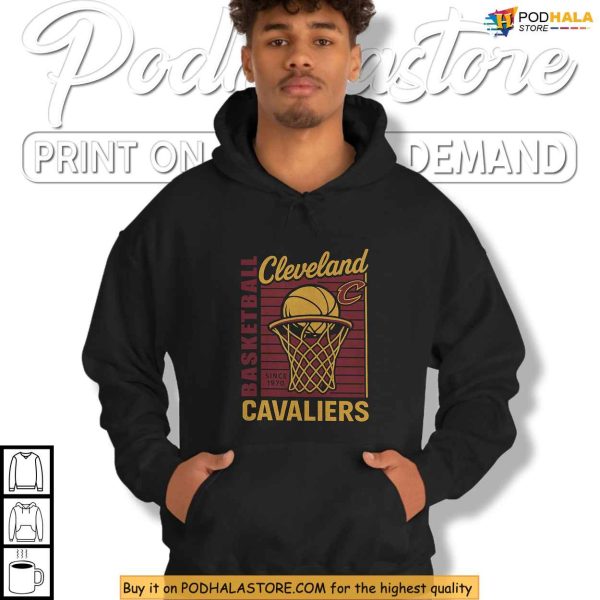 Basketball Retro Shirt Featuring Cleveland Cavaliers Classic Since 1970