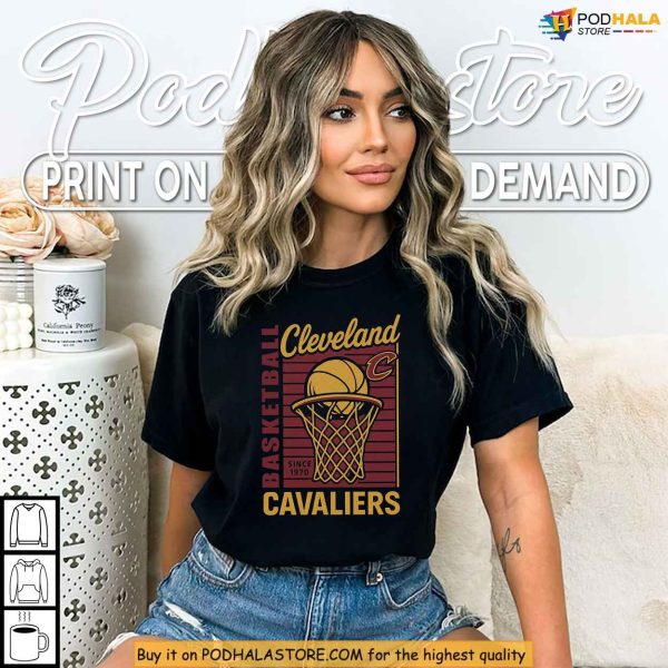 Basketball Retro Shirt Featuring Cleveland Cavaliers Classic Since 1970