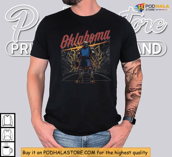 Bold Oklahoma Thunder Shirt, Superhero Energy For Court Legends