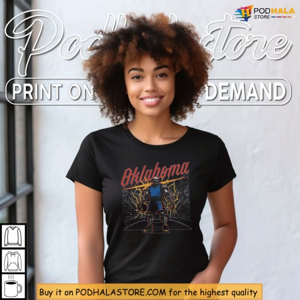 Bold Oklahoma Thunder Shirt, Superhero Energy For Court Legends