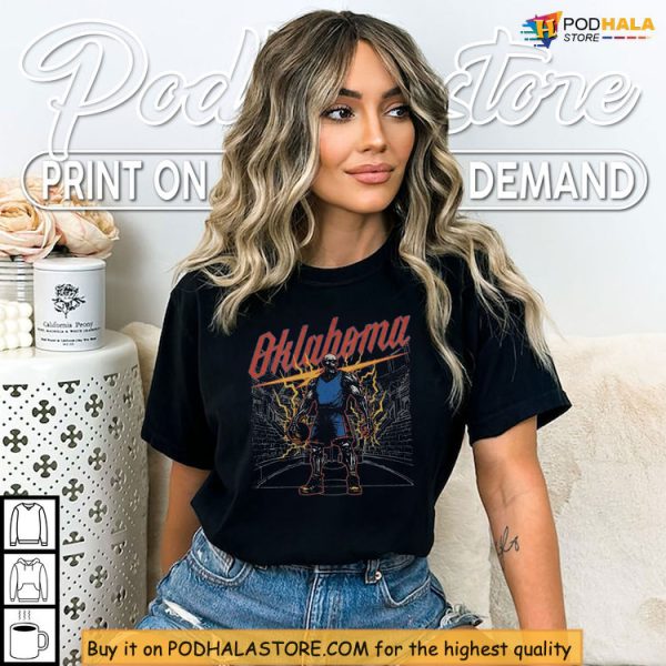 Bold Oklahoma Thunder Shirt, Superhero Energy For Court Legends