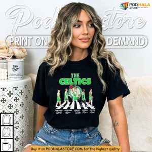 Boston Celtics Shirt Legendary Lineup Tribute with Player Signatures 4
