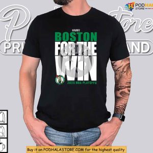 Boston Celtics Shirt With For The Win Graphic 2025 Playoffs Team Pride 3