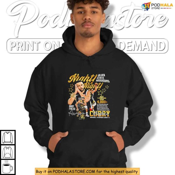 Celebrate 4000 3s With This Stephen Curry Night Night Warriors Shirt