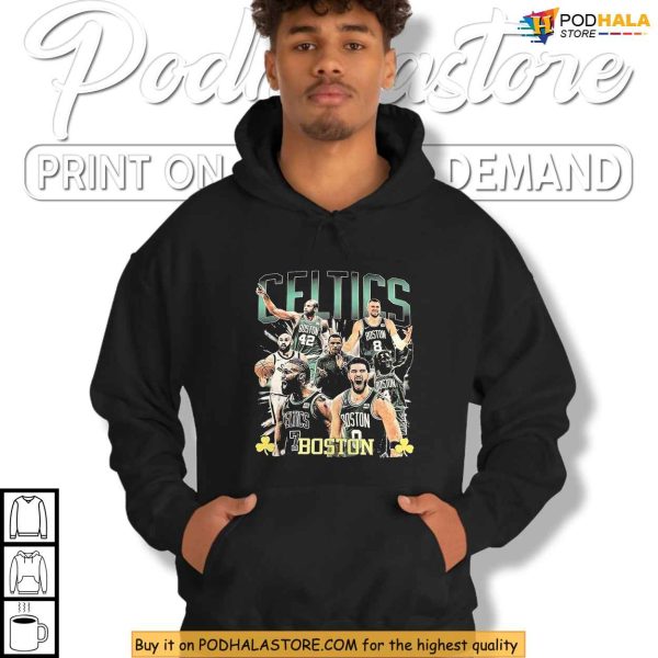 Celtics Shirt With Tatum Brown, Boston Rising NBA Icons For 2025
