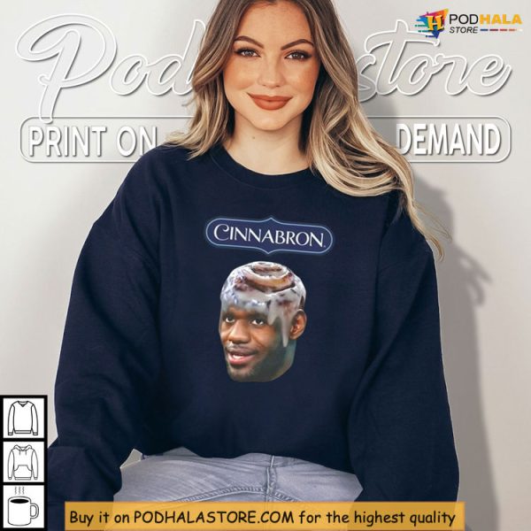 Cinnabron Shirt Mashup LeBron Meme Design for Basketball Fans