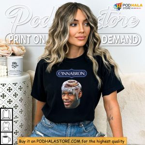 Cinnabron Shirt Mashup LeBron Meme Design for Basketball Fans 4