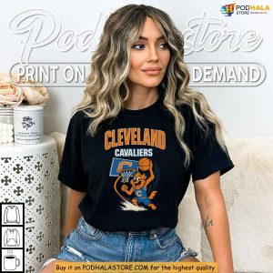 Cleveland Cavaliers Looney Tunes Inspired Mascot Slam Shirt 2