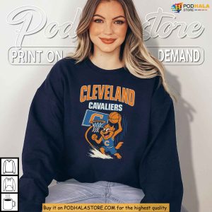Cleveland Cavaliers Looney Tunes Inspired Mascot Slam Shirt 4