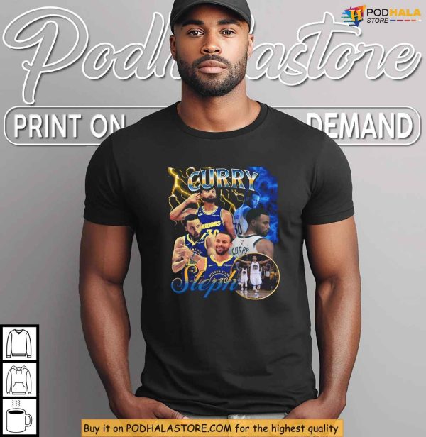 Curry Shirt With Lightning Graphic, Golden State Legend Basketball Tribute