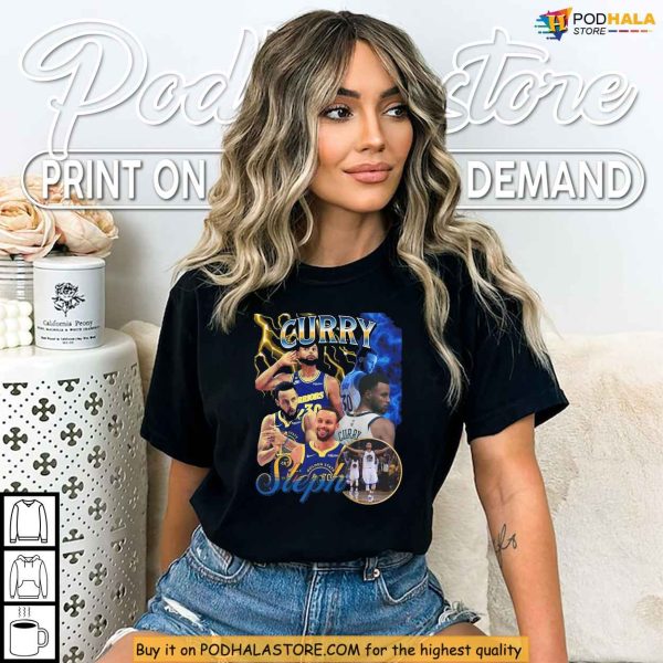 Curry Shirt With Lightning Graphic, Golden State Legend Basketball Tribute