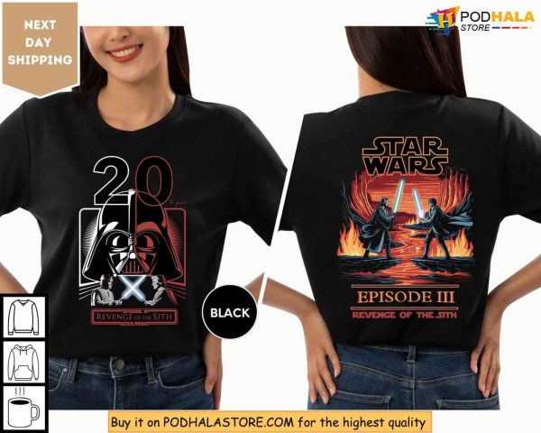 Darth Vader 20th Anniversary Revenge Of The Sith Shirt For Star Wars Fans