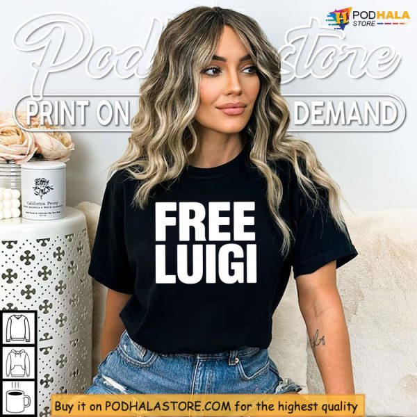 Free Luigi Shirt, Parody Design That Captures Gamer Rebellion
