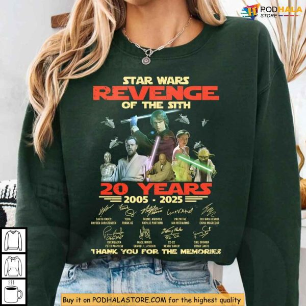 Galaxy Saga Revenge Of The Sith Shirt, 2005 To 2025 Fan Anniversary