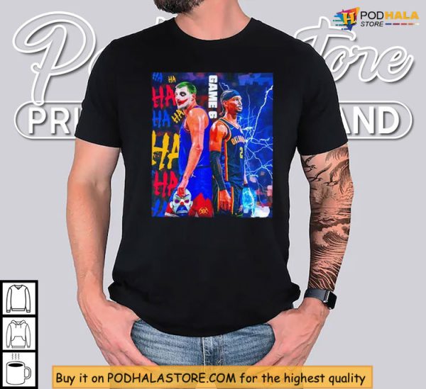 Game 6 2025 NBA Shirt, Thunder vs Nuggets Joker Clash Western Battle
