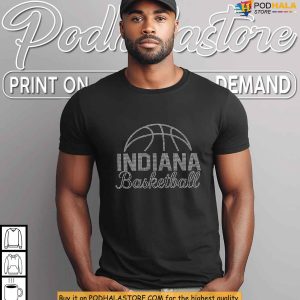 Game Day Indiana Basketball Shirt With Vintage Feel Rhinestone Lettering 4