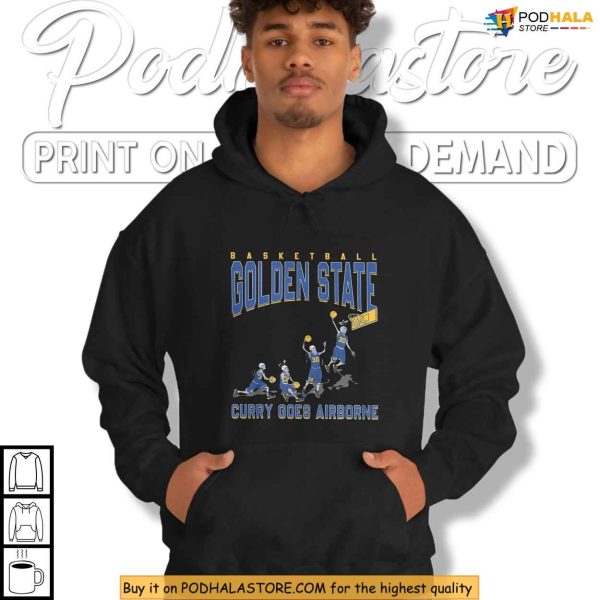 Golden State Elevation Shirt, Curry Goes Airborne Retro Basketball Gift