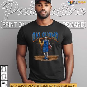 Graphic Thunder Shirt With Skeleton Hooper, Retro Court Vibes Included