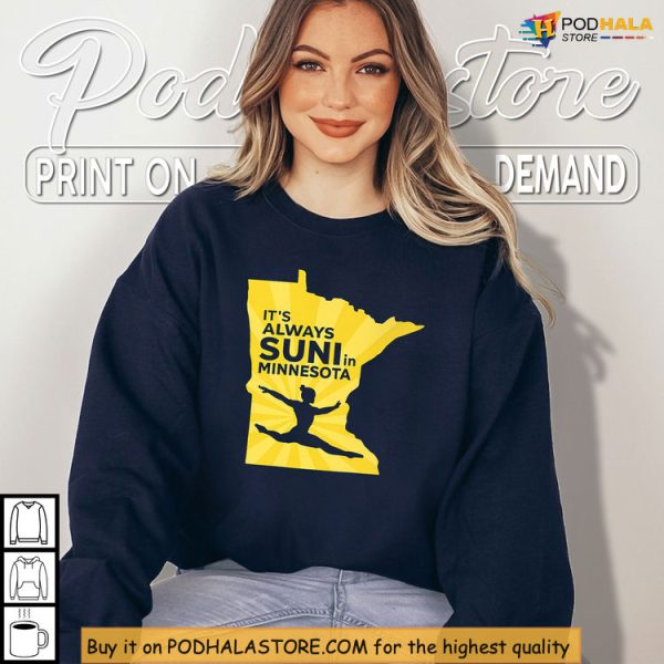 Gymnast Power Shines With This Bold Suni In The Minnesota State Map Shirt