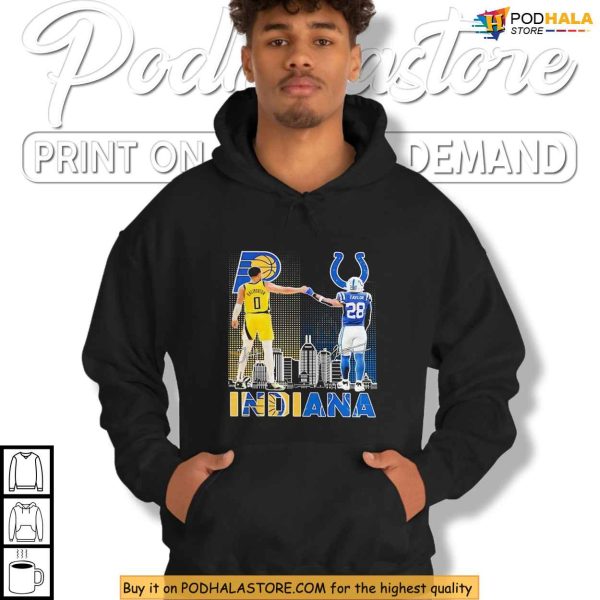 Haliburton and Taylor Indiana Pride Shirt, Basketball and Football Crossover