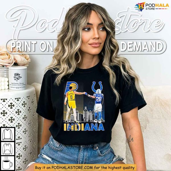 Haliburton and Taylor Indiana Pride Shirt, Basketball and Football Crossover
