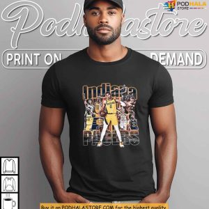 Indiana Pacers Shirt Featuring Haliburton Stars, Vintage Basketball Energy