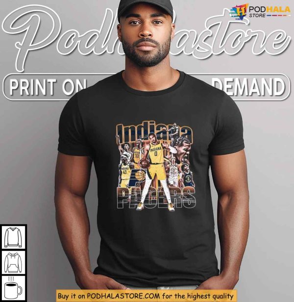 Indiana Pacers Shirt Featuring Haliburton Stars, Vintage Basketball Energy