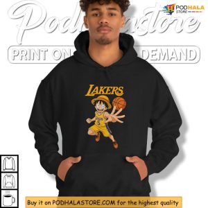 La Lakers One Pice Collab Merch Sell Shirt Featuring Anime Crossover