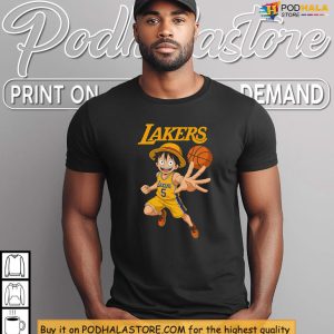 La Lakers One Pice Collab Merch Sell Shirt Featuring Anime Crossover 2