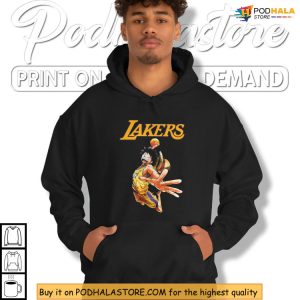 Luffy Dunking In Lakers Jersey La Lakers One Piece Collab Merch Shirt