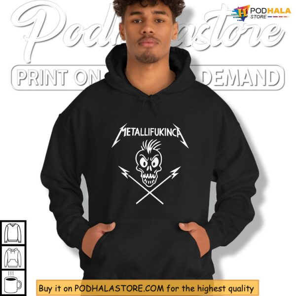 Metallifukinca Parody Skull Shirt, Perfect For Gifts For Music Lovers