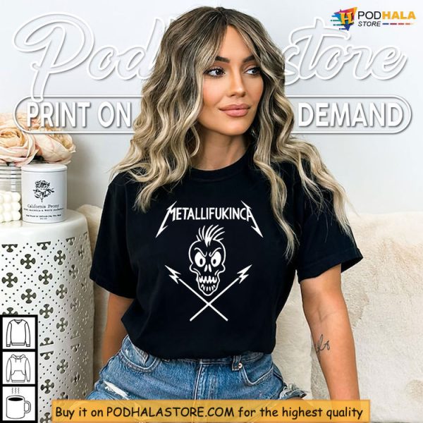 Metallifukinca Parody Skull Shirt, Perfect For Gifts For Music Lovers
