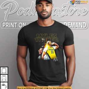 Myles Turner Shirt Featuring Star Wars Iconic Shadow Artwork 3