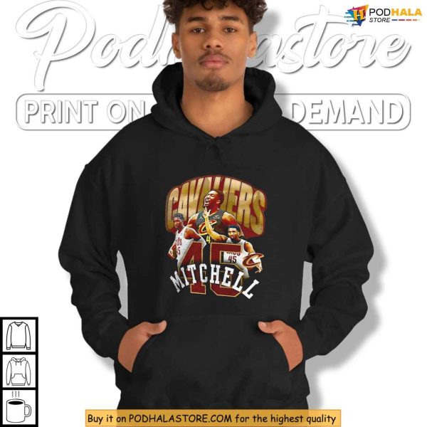 NBA Playoffs Merch, Donovan Mitchell Shirt, Cleveland Cavaliers Throwback