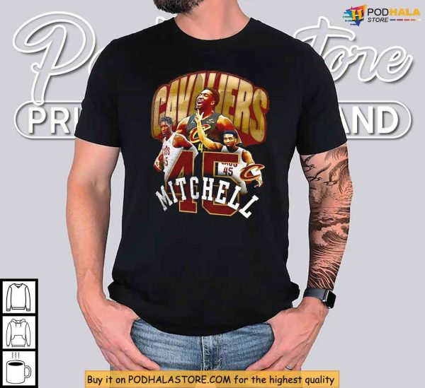 NBA Playoffs Merch, Donovan Mitchell Shirt, Cleveland Cavaliers Throwback